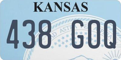 KS license plate 438GOQ