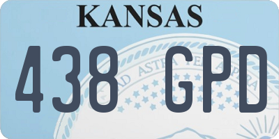 KS license plate 438GPD