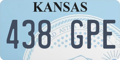 KS license plate 438GPE