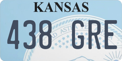 KS license plate 438GRE
