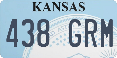 KS license plate 438GRM