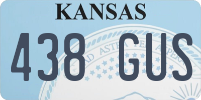 KS license plate 438GUS