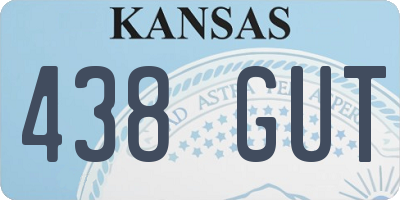 KS license plate 438GUT