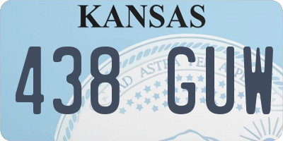 KS license plate 438GUW