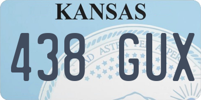 KS license plate 438GUX