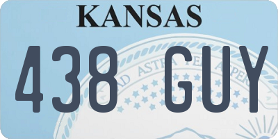 KS license plate 438GUY