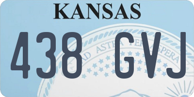 KS license plate 438GVJ