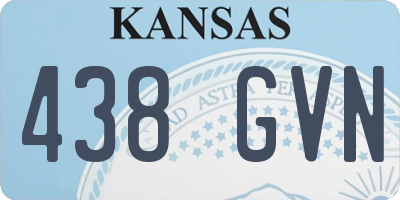 KS license plate 438GVN