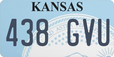KS license plate 438GVU