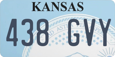 KS license plate 438GVY