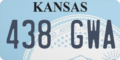 KS license plate 438GWA