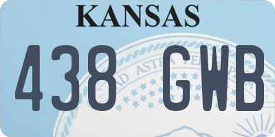 KS license plate 438GWB