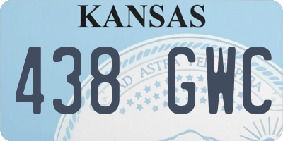 KS license plate 438GWC