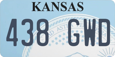 KS license plate 438GWD