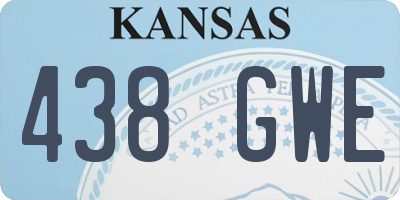 KS license plate 438GWE