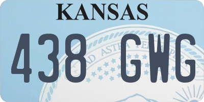 KS license plate 438GWG