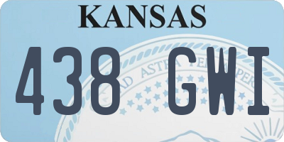 KS license plate 438GWI