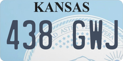 KS license plate 438GWJ