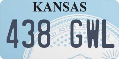 KS license plate 438GWL