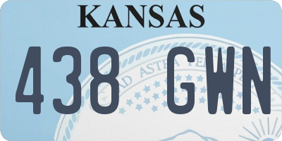 KS license plate 438GWN