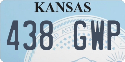 KS license plate 438GWP