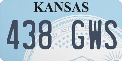 KS license plate 438GWS