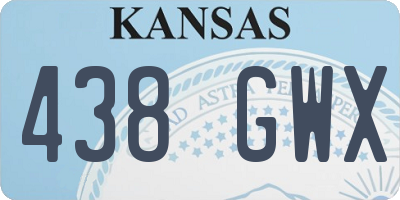 KS license plate 438GWX