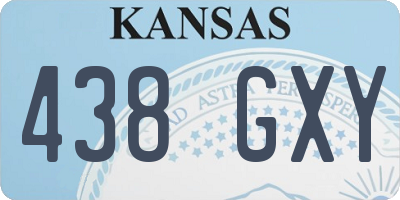 KS license plate 438GXY
