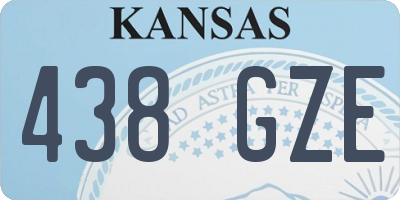 KS license plate 438GZE