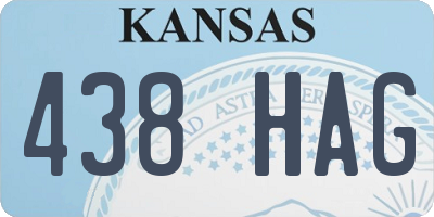 KS license plate 438HAG