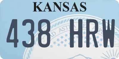 KS license plate 438HRW