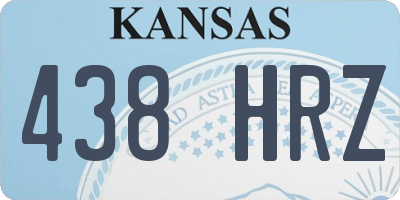 KS license plate 438HRZ