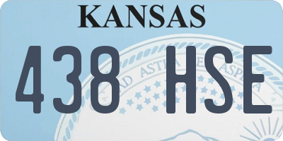 KS license plate 438HSE