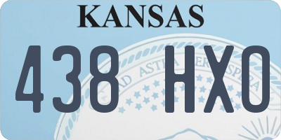 KS license plate 438HXO