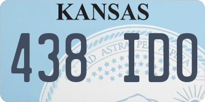 KS license plate 438IDO