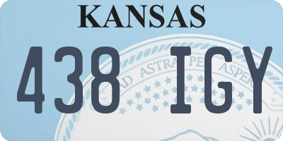 KS license plate 438IGY