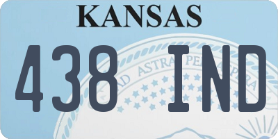 KS license plate 438IND