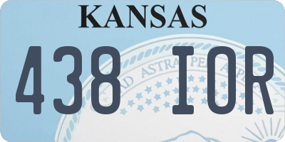 KS license plate 438IOR