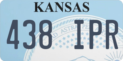 KS license plate 438IPR