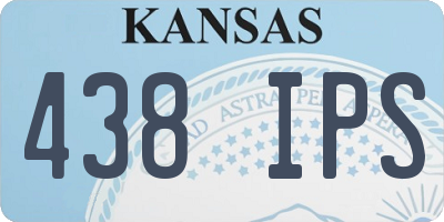 KS license plate 438IPS