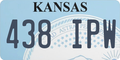 KS license plate 438IPW
