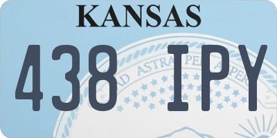 KS license plate 438IPY