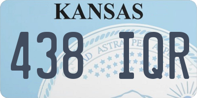 KS license plate 438IQR