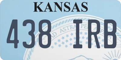 KS license plate 438IRB