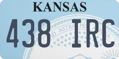 KS license plate 438IRC