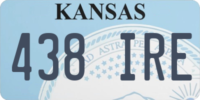 KS license plate 438IRE