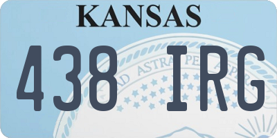 KS license plate 438IRG