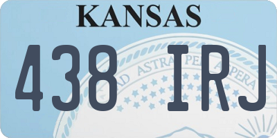 KS license plate 438IRJ
