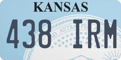 KS license plate 438IRM