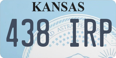 KS license plate 438IRP